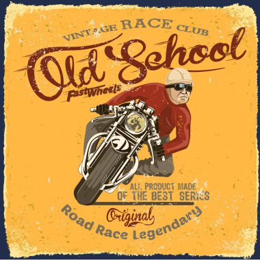 Vintage yarış poster yazdırmak için