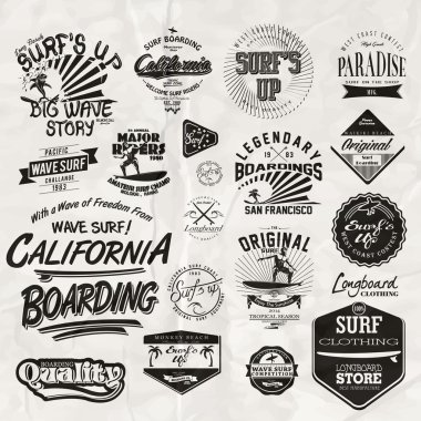 Vintage surf öğeleri 