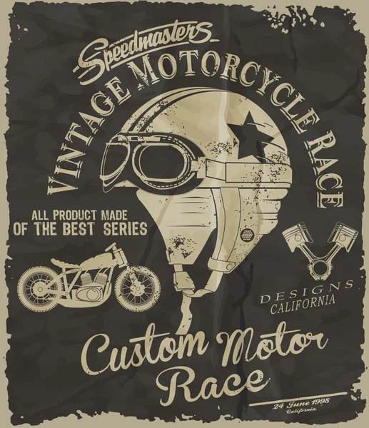 Vintage race poster voor afdrukken — Stockvector