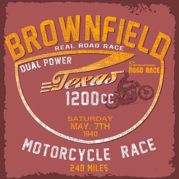 Vintage race poster voor afdrukken — Stockvector