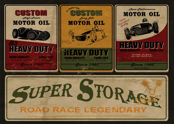 Vintage pôster de corrida —  Vetores de Stock