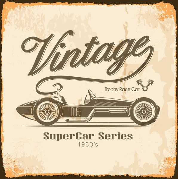 Vintage, super series de coches — Archivo Imágenes Vectoriales