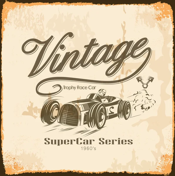 Vintage, série super carro — Vetor de Stock