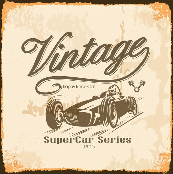 Vintage, super series de coches — Vector de stock