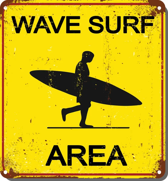 Винтажный плакат для серфинга — стоковый вектор
