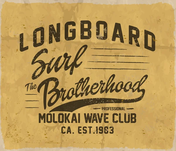 Affiche de surf vintage — Image vectorielle