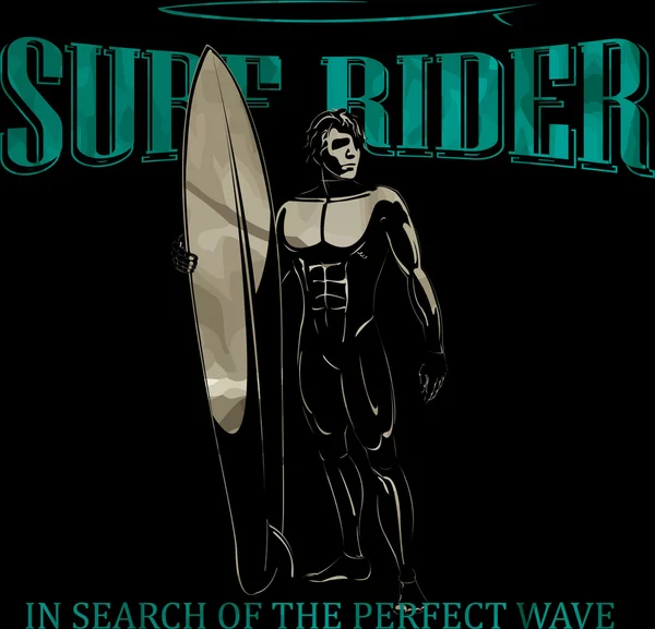 Poster de surf vintage — Vetor de Stock