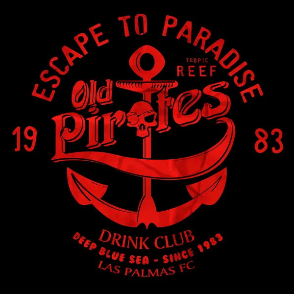 Vecchi pirati bere pub — Vettoriale Stock