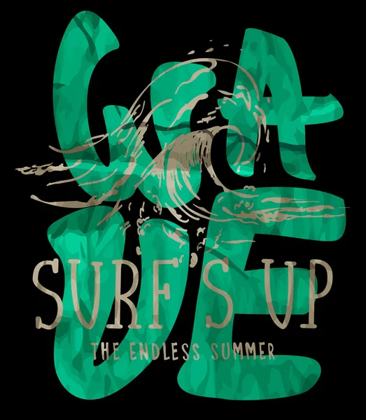 Affiche de surf rétro — Image vectorielle