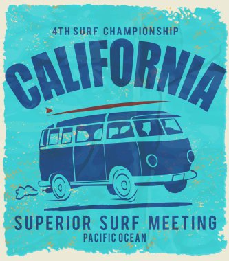Vintage surf elements, labels vector