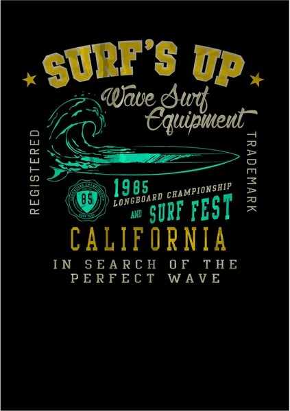 Affiche été surf — Image vectorielle