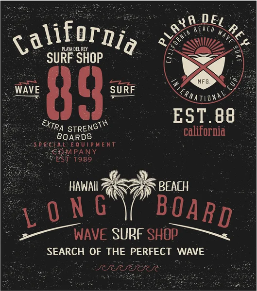 Poster di surf retrò — Vettoriale Stock