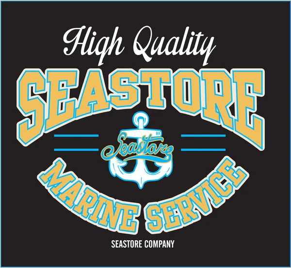 Nautical Design naval Printing - Stok Vektor