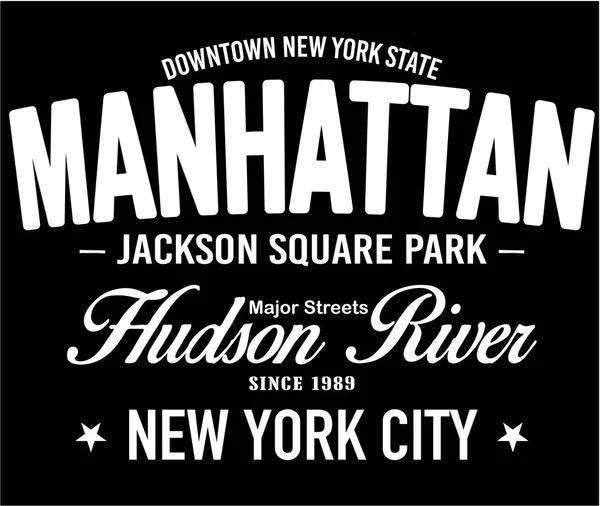 Tipografía de Nueva York, gráficos de camisetas — Vector de stock