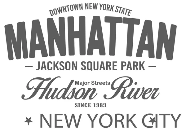 Tipografía de Nueva York, gráficos de camisetas — Vector de stock
