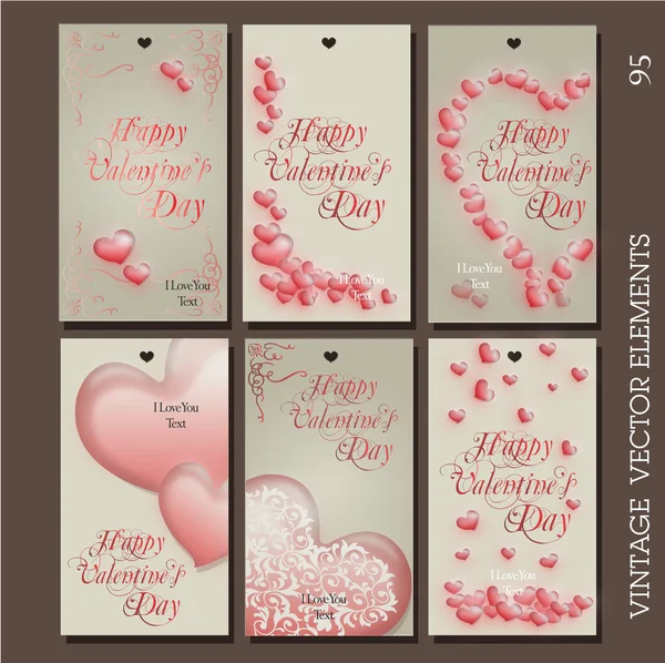 CARTES D'AMOUR, Saint Valentin — Image vectorielle