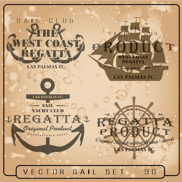 Piratas vintage set —  Vetores de Stock