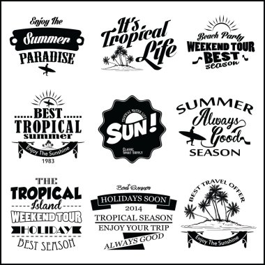 Vector surf and summer set vector