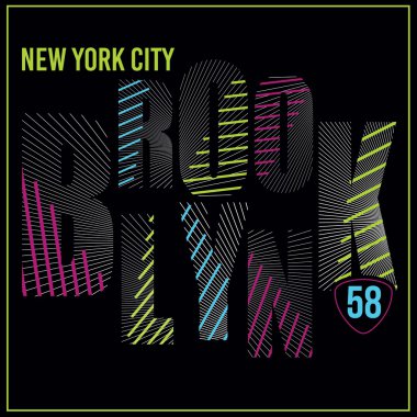 Brooklyn neon tipografi