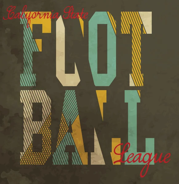 Fútbol Fútbol Tipografía — Vector de stock