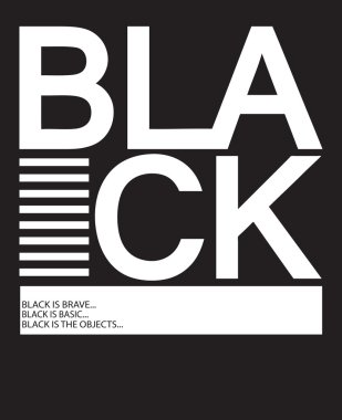 Siyah sloganı vektörel