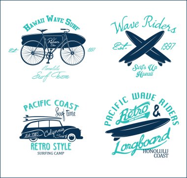 Vector surf style set vector
