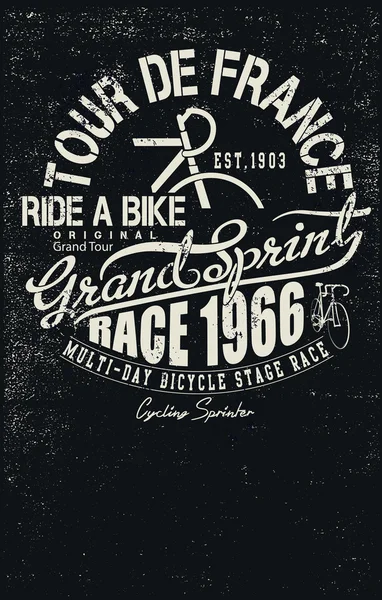 Affiche de course de vélo vectoriel — Image vectorielle