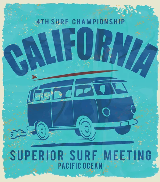Illustration vectorielle de voiture de surf — Image vectorielle