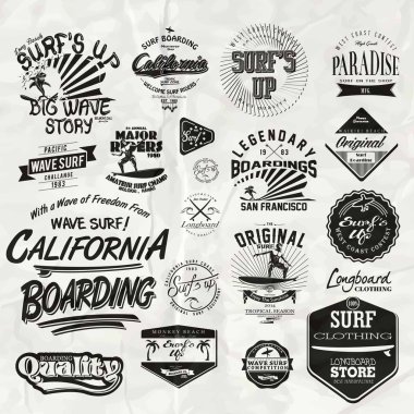 Vector surf print set vector