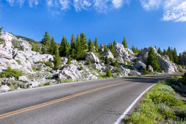 La strada pittorica nella "Golden Gate Area", Parco Nazionale di Yellowstone — Foto Stock