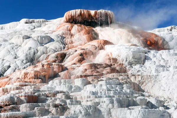 Palette Spring Terrace is one of the  beautifully terraces of Mammoth Hot Springs — Stock Photo, Image