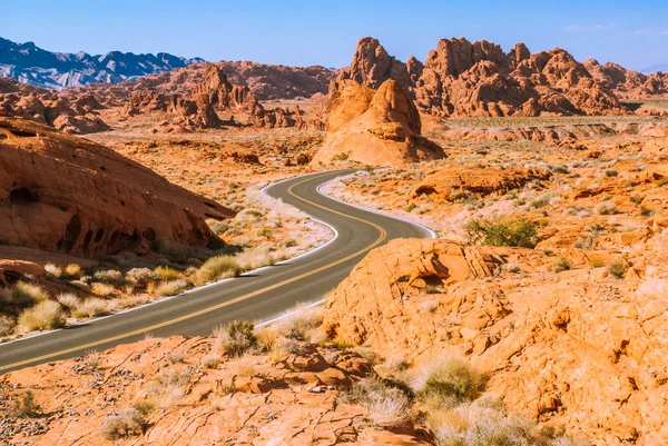 Alba nella valle del fuoco, Nevada, Stati Uniti — Foto Stock