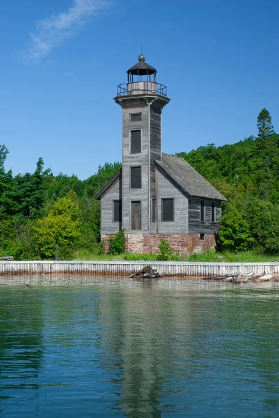 Grand Island Fyrtårn, Superior Lake, Michigan, USA - Stock-foto