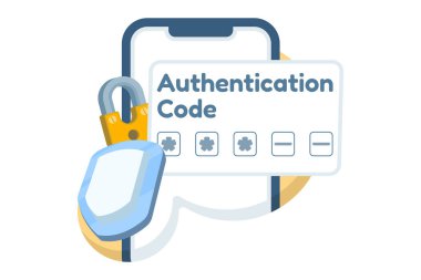 Two-factor authentication on mobile phones. Password and numeric code protect user accounts, prevent unauthorized access, and enhance cybersecurity.