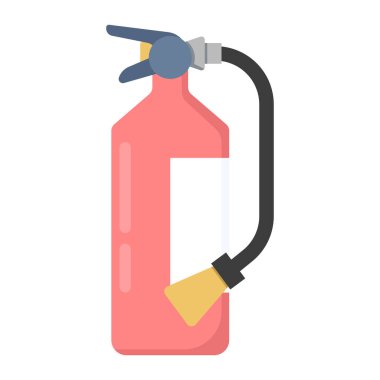 Yangın söndürücüler, acil durum ekipmanları, kırmızı kimyasal köpük konteynırı, yangın koruma araçları ve acil durum müdahale ekipmanları gösteriyor..