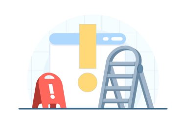 İnşaat ve bakım konsepti altında bir site. Web sayfası güncellemesi, site geliştirme, sistem güncellemesi ve geçici çevrimdışı uyarı için vektör illüstrasyonu.