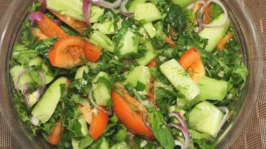 Taze sebze salatası. Portre