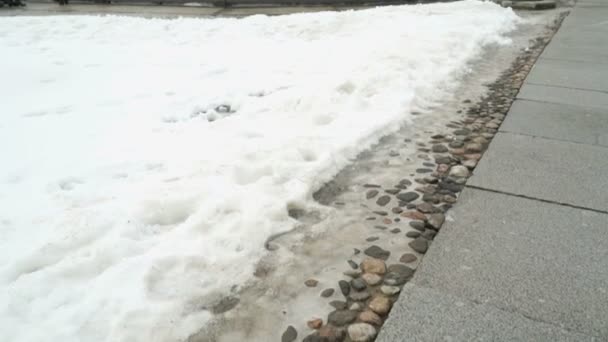 El monumento 1000 de Rusia en Novgorod Kremlin, Invierno, Velikiy Novgorod — Vídeos de Stock