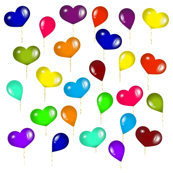 renkli büyük bir kalp balonlar