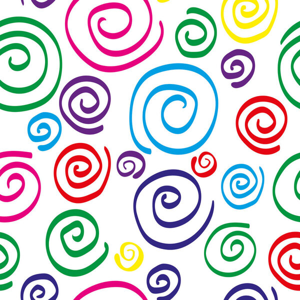  spiral seamless pattern simple spiral colorful white background print multicolor