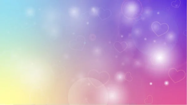 Background Blue Pink Rainbow Gradient Heart Glare Wallpaper Blurred — Stock Vector