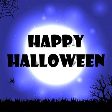 Cadılar Bayramı afişi tasarım şablonu parti dehşeti sunuyor