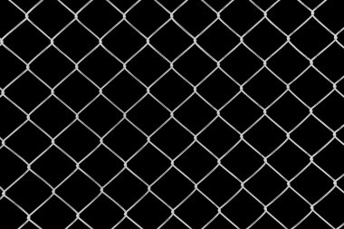 Siyah arka plan üzerine metal kafes bezi