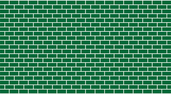 Vector green brick wall — Stock Vector