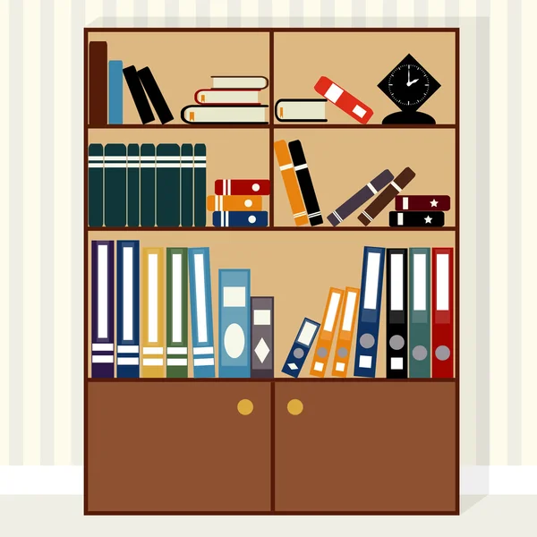 Librería diseño plano — Vector de stock