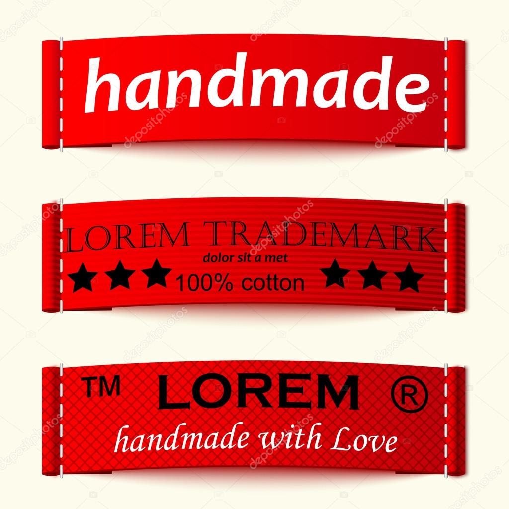 Set of textile labels