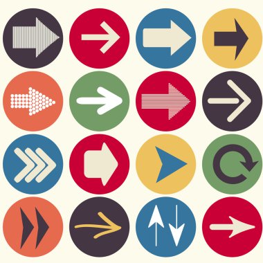 Arrows icon set clipart