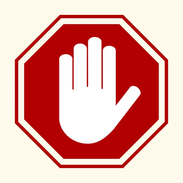 Stop hand zingen — Stockvector