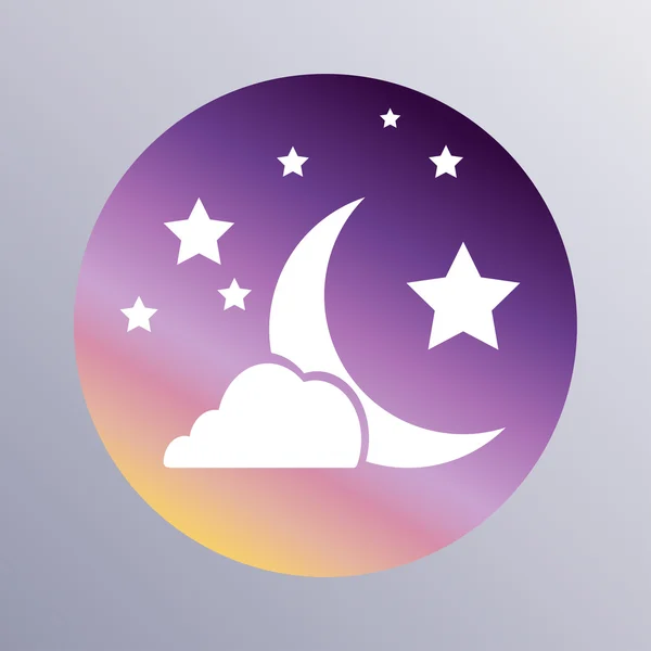 Sleep icon flat — Stock Vector