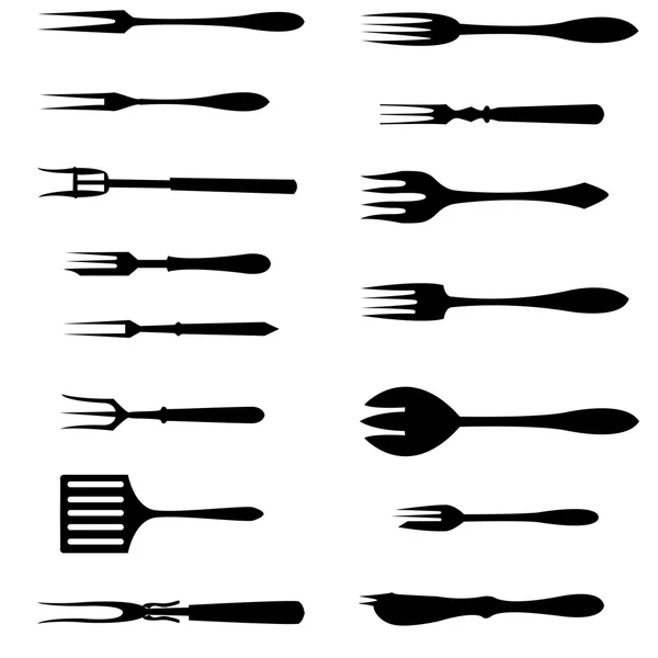 Forks icon set — Stock Vector